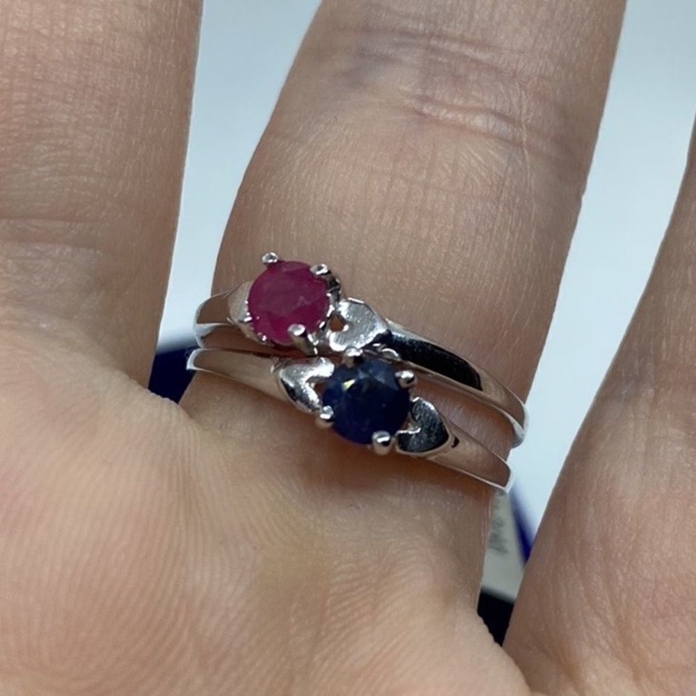 💛 10k White Gold Ruby Ring NEW - Picture 7 of 8
